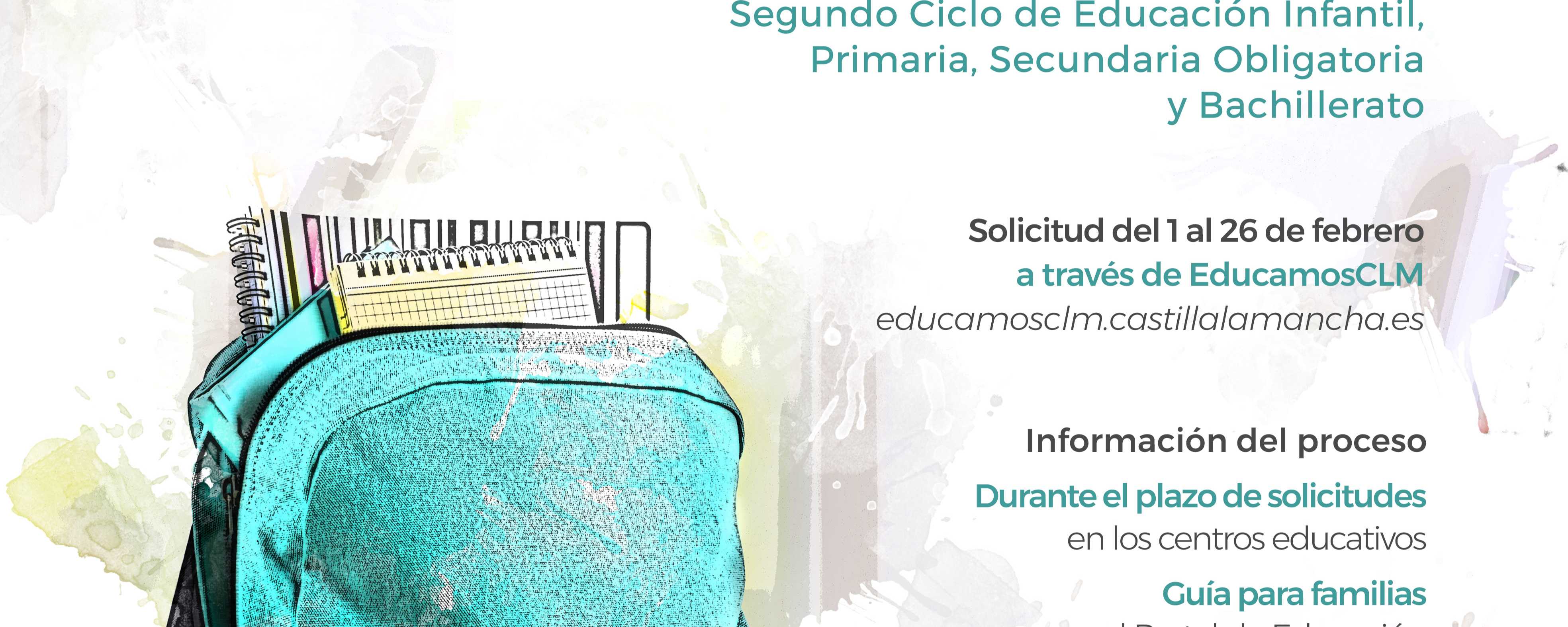 Guía para las familias CLM en la admisión de alumnos de 2º ciclo de Infantil, Primaria, ESO y Bachillerato
