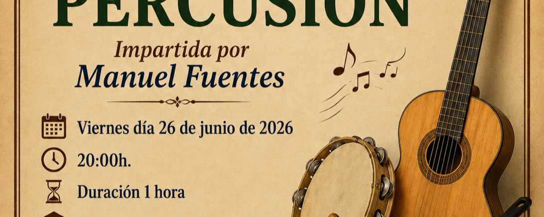 Clase gratuita de canto y percusión